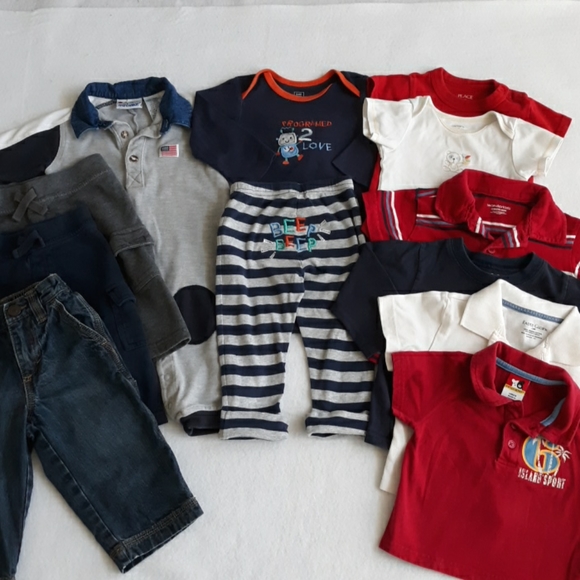 Carter's, Garanimals, Faded Glory, etc. Other - Baby Boy Clothes (lot of 12 items) size 12 months